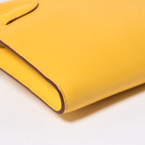 新品同様 HERMES エルメス KELLY CUT ケリーカット ハンドバッグ ヴォースイフト ソレイユ シルバー金具 ◻︎N刻印 中古 4a008598