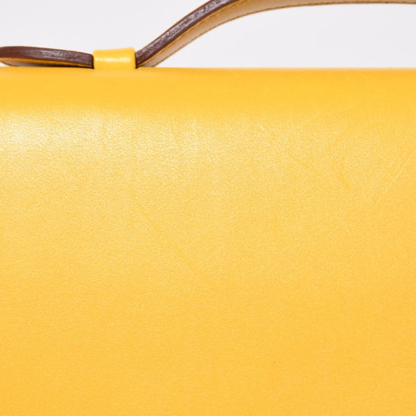 新品同様 HERMES エルメス KELLY CUT ケリーカット ハンドバッグ ヴォースイフト ソレイユ シルバー金具 ◻︎N刻印 中古 4a008598
