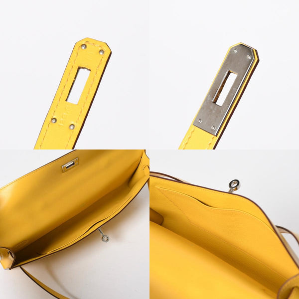 新品同様 HERMES エルメス KELLY CUT ケリーカット ハンドバッグ ヴォースイフト ソレイユ シルバー金具 ◻︎N刻印 中古 4a008598