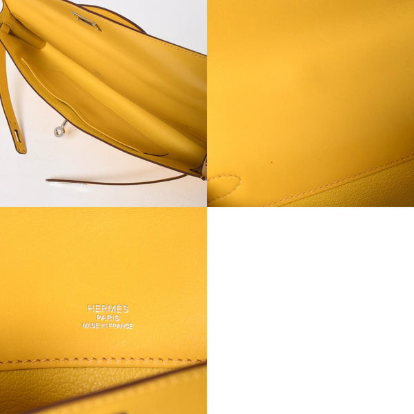 新品同様 HERMES エルメス KELLY CUT ケリーカット ハンドバッグ ヴォースイフト ソレイユ シルバー金具 ◻︎N刻印 中古 4a008598