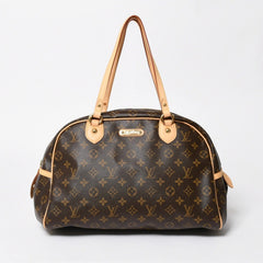 新品同様 LOUIS VUITTON ルイヴィトン モントルグイユGM ショルダーバッグ M95566 ブラウン モノグラムキャンバス ゴールド金具 中古 4a008400