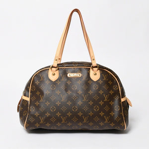 新品同様 LOUIS VUITTON ルイヴィトン モントルグイユGM ショルダーバッグ M95566 ブラウン モノグラムキャンバス ゴールド金具 中古 4a008400