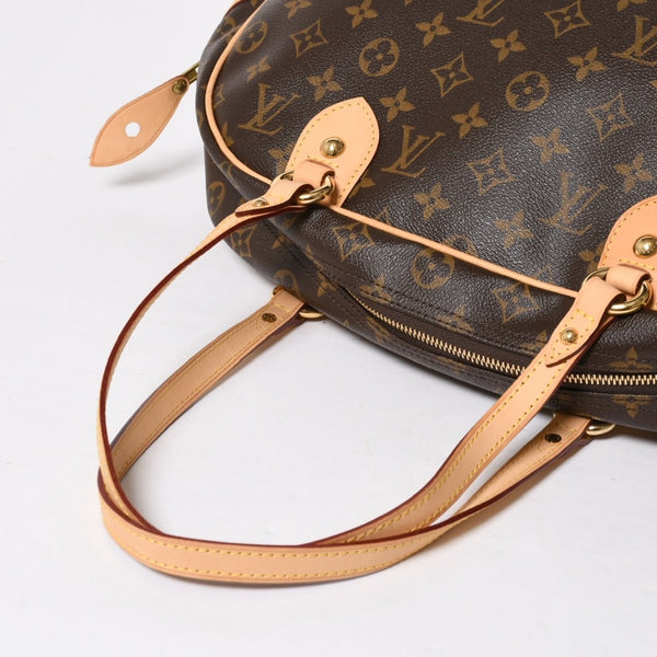 新品同様 LOUIS VUITTON ルイヴィトン モントルグイユGM ショルダーバッグ M95566 ブラウン モノグラムキャンバス ゴールド金具 中古 4a008400