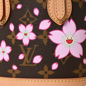 新品同様 LOUIS VUITTON LV × TM ルイヴィトン ナノ バケット ハンドバッグ M13417 モノグラム チェリーブロッサム 村上隆 中古 4a008351