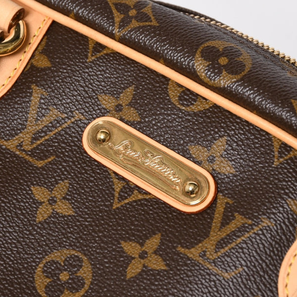 新品同様 LOUIS VUITTON ルイヴィトン モントルグイユGM ショルダーバッグ M95566 ブラウン モノグラムキャンバス ゴールド金具 中古 4a008400