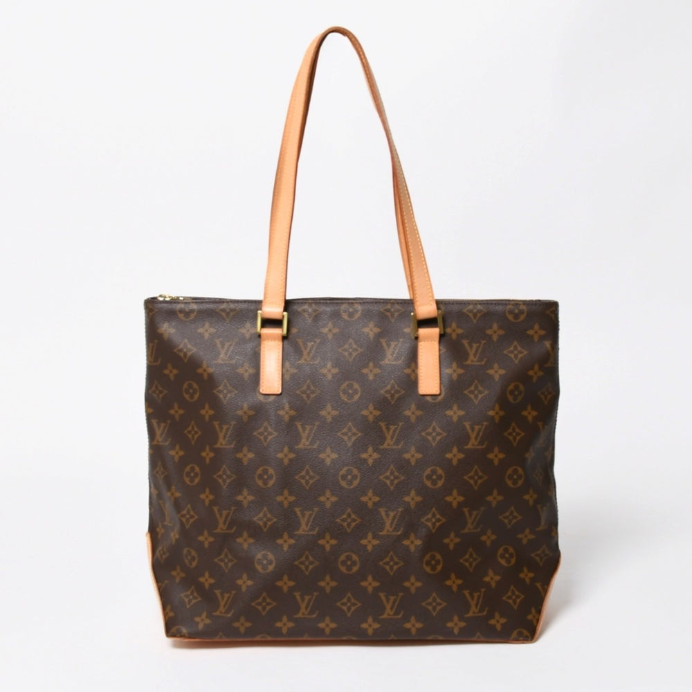 極美品 LOUIS VUITTON ルイヴィトン カバ メゾ トートバッグ M51151 モノグラム ブラウン PVC レザー ゴールド金具 中古 4a008390
