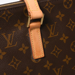 Very Good Condition LOUIS VUITTON Hippo Mezzo Tote Bag M51151 Monogram Brown PVC Leather Gold Hardware Used 4a008390