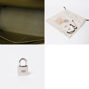 Like new HERMES Kelly 32 2WAY bag □O engraved Kiwi Riken Vaux Epson Silver hardware Made in 2011 Inside stitching Used 4a008402
