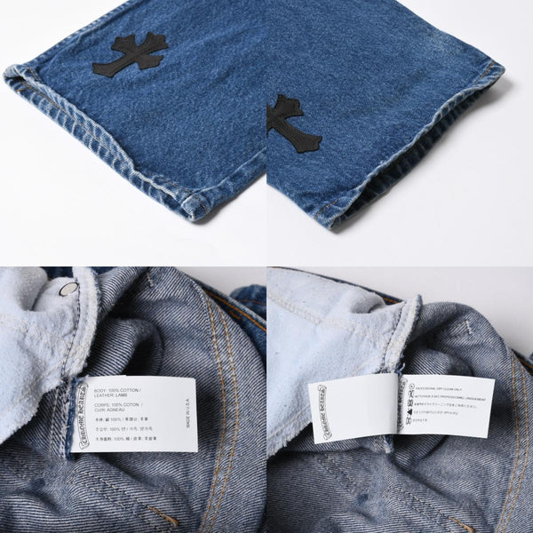 新品同様 CHROME HEARTS クロムハーツ × Levi's 517 リーバイス 517 セメタリークロスパッチ デニムパンツ ジーンズ サイズ36 20パッチ 中古 4a008601