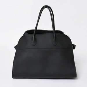 Like New THE ROW Soft Margaux 15 Handbag W1255L133BLPL Leather Black Used 4a008608