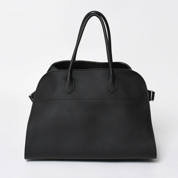 Like New THE ROW Soft Margaux 15 Handbag W1255L133BLPL Leather Black Used 4a008608