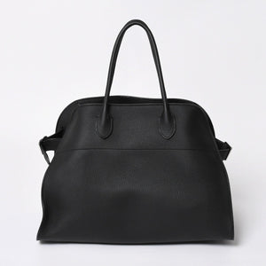 Like New THE ROW Soft Margaux 15 Handbag W1255L133BLPL Leather Black Used 4a008608