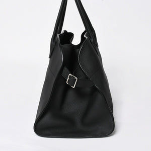 Like New THE ROW Soft Margaux 15 Handbag W1255L133BLPL Leather Black Used 4a008608