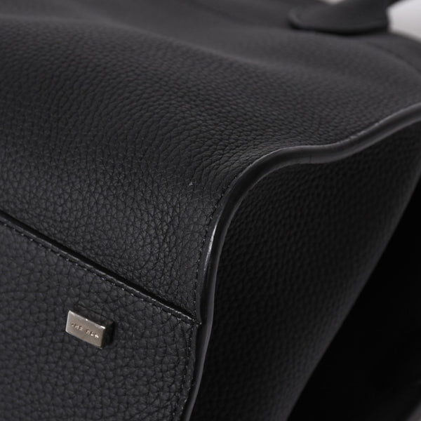 Like New THE ROW Soft Margaux 15 Handbag W1255L133BLPL Leather Black Used 4a008608