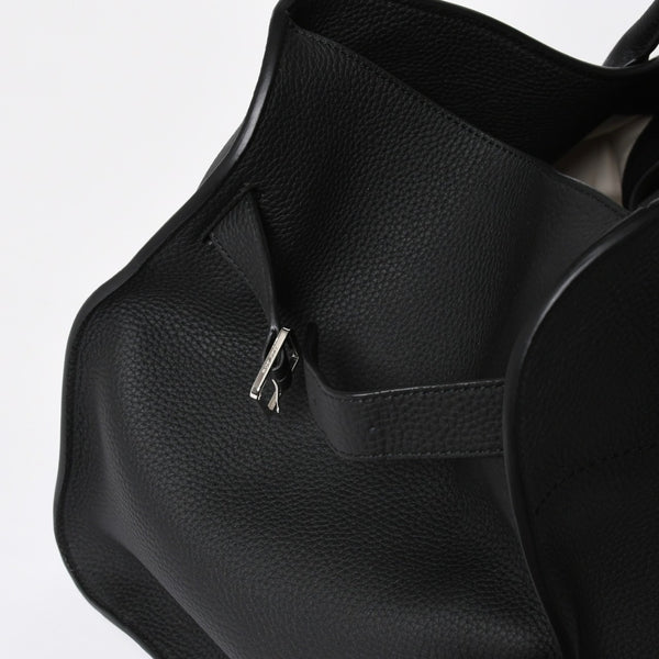 Like New THE ROW Soft Margaux 15 Handbag W1255L133BLPL Leather Black Used 4a008608