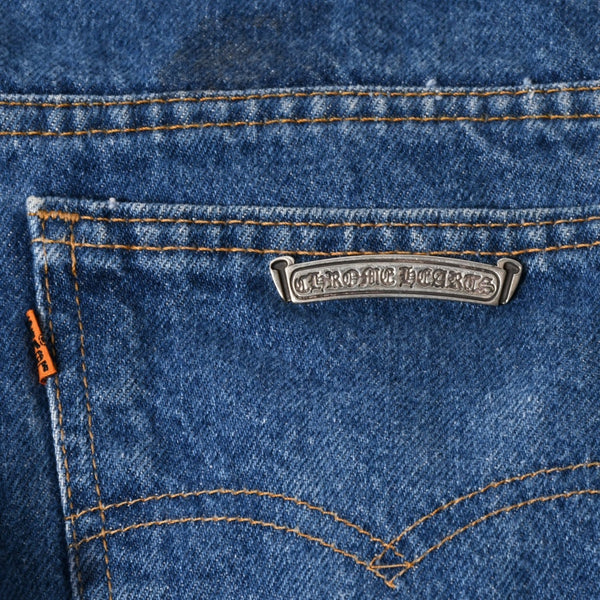 新品同様 CHROME HEARTS クロムハーツ × Levi's 517 リーバイス 517 セメタリークロスパッチ デニムパンツ ジーンズ サイズ36 20パッチ 中古 4a008601