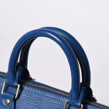 画像をギャラリービューアに読み込む, 極美品 LOUIS VUITTON ルイヴィトン スピーディ25 M43015 ハンドバッグ ブルー ゴールド金具 エピレザー 中古 4a000477