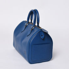 画像をギャラリービューアに読み込む, 極美品 LOUIS VUITTON ルイヴィトン スピーディ25 M43015 ハンドバッグ ブルー ゴールド金具 エピレザー 中古 4a000477