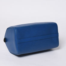 画像をギャラリービューアに読み込む, 極美品 LOUIS VUITTON ルイヴィトン スピーディ25 M43015 ハンドバッグ ブルー ゴールド金具 エピレザー 中古 4a000477