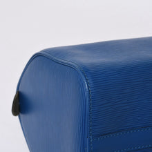 画像をギャラリービューアに読み込む, 極美品 LOUIS VUITTON ルイヴィトン スピーディ25 M43015 ハンドバッグ ブルー ゴールド金具 エピレザー 中古 4a000477