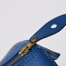 画像をギャラリービューアに読み込む, 極美品 LOUIS VUITTON ルイヴィトン スピーディ25 M43015 ハンドバッグ ブルー ゴールド金具 エピレザー 中古 4a000477