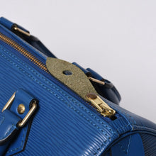 画像をギャラリービューアに読み込む, 極美品 LOUIS VUITTON ルイヴィトン スピーディ25 M43015 ハンドバッグ ブルー ゴールド金具 エピレザー 中古 4a000477