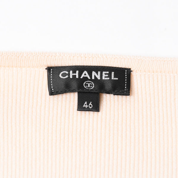 極美品 CHANEL シャネル ニット ファレルウィリアムス P57765K07579 ウール カシミヤ アイボリー サイズ46 中古 4a008661
