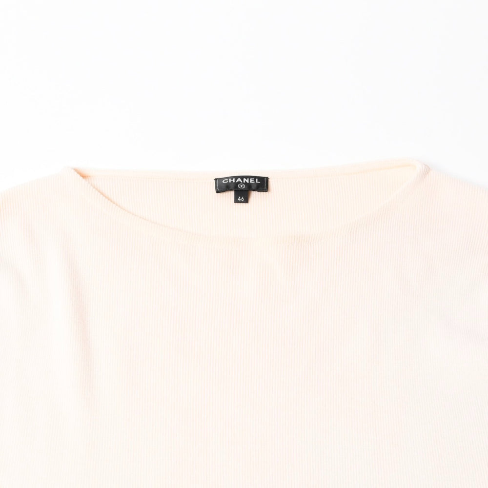 Very Good Condition CHANEL Knit Pharrell Williams P57765K07579 Wool Cashmere Ivory Size 46 Used 4a008661