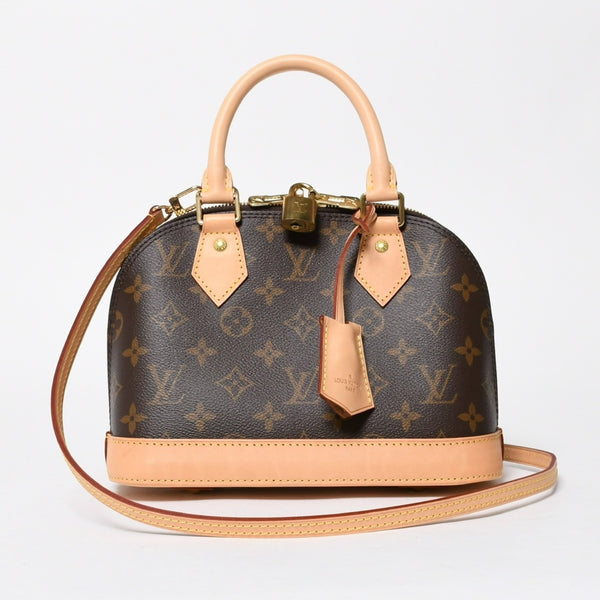 新品同様 LOUIS VUITTON ルイヴィトン アルマBB 2WAY ハンドバッグ ショルダーバッグ M53152 ブラウン モノグラムキャンバス 中古 4a008380