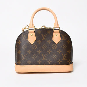 新品同様 LOUIS VUITTON ルイヴィトン アルマBB 2WAY ハンドバッグ ショルダーバッグ M53152 ブラウン モノグラムキャンバス 中古 4a008380
