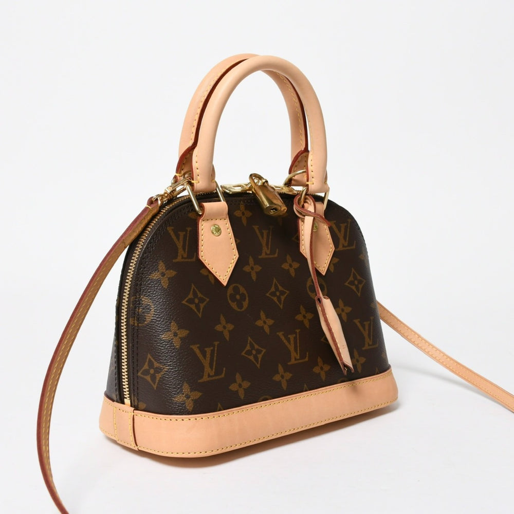新品同様 LOUIS VUITTON ルイヴィトン アルマBB 2WAY ハンドバッグ ショルダーバッグ M53152 ブラウン モノグラムキャンバス 中古 4a008380