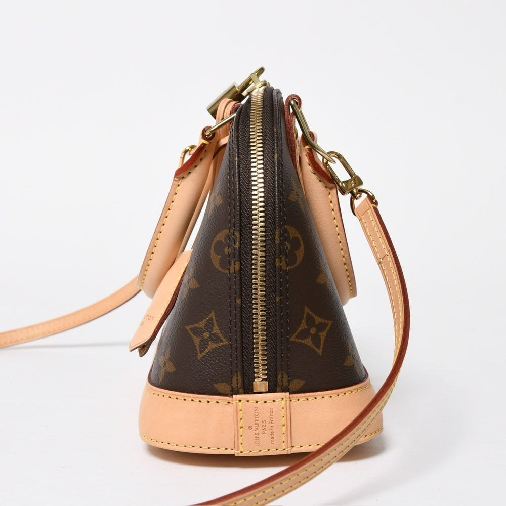 新品同様 LOUIS VUITTON ルイヴィトン アルマBB 2WAY ハンドバッグ ショルダーバッグ M53152 ブラウン モノグラムキャンバス 中古 4a008380