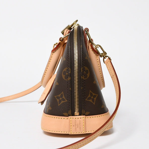 新品同様 LOUIS VUITTON ルイヴィトン アルマBB 2WAY ハンドバッグ ショルダーバッグ M53152 ブラウン モノグラムキャンバス 中古 4a008380