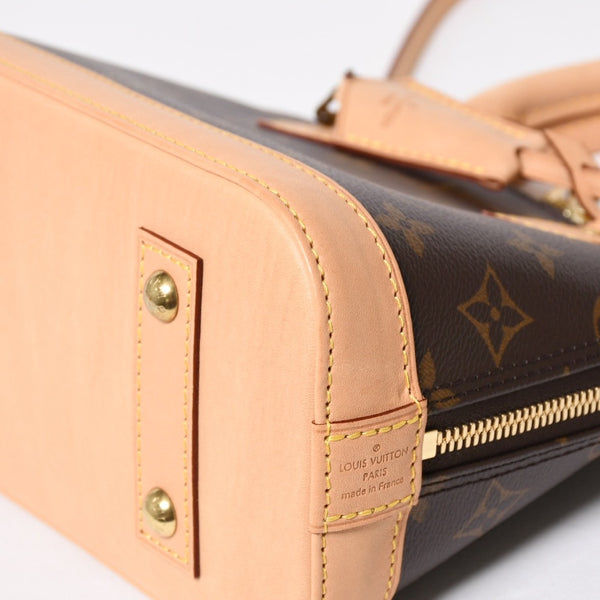新品同様 LOUIS VUITTON ルイヴィトン アルマBB 2WAY ハンドバッグ ショルダーバッグ M53152 ブラウン モノグラムキャンバス 中古 4a008380