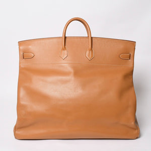 Mint condition, extremely rare HERMES Birkin handbag, Haut à Courroies 60, natural Ardennes leather, gold hardware. ◻︎D stamp used 4a008676