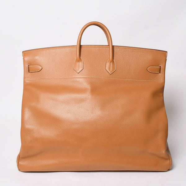 Mint condition, extremely rare HERMES Birkin handbag, Haut à Courroies 60, natural Ardennes leather, gold hardware. ◻︎D stamp used 4a008676