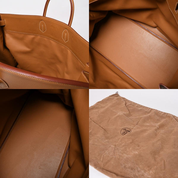 Mint condition, extremely rare HERMES Birkin handbag, Haut à Courroies 60, natural Ardennes leather, gold hardware. ◻︎D stamp used 4a008676