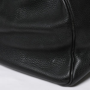 Extremely rare HERMES Kelly 50 handbag, black Taurillon Clemence leather, silver hardware. ◻J stamp, excellent condition, pre-owned, 4a008677