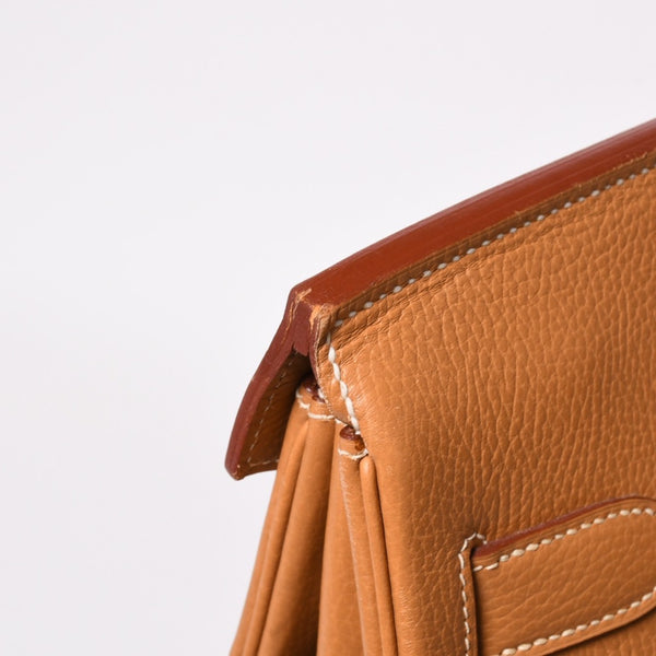 Mint condition, extremely rare HERMES Birkin handbag, Haut à Courroies 60, natural Ardennes leather, gold hardware. ◻︎D stamp used 4a008676