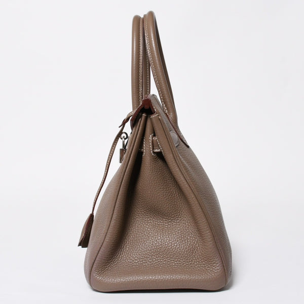 極美品 HERMES エルメス バーキン30 ハンドバッグ トゴ エトゥープ シルバー金具 ◻︎P刻印 中古 4a007753