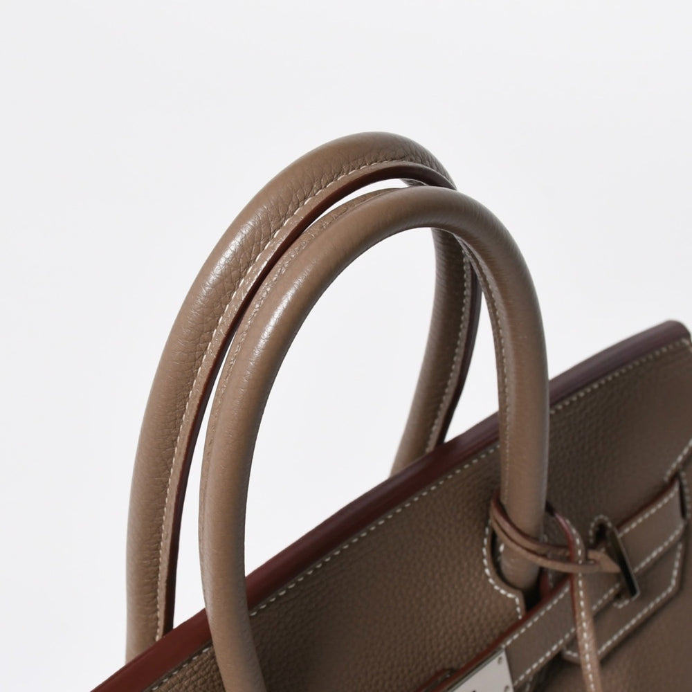極美品 HERMES エルメス バーキン30 ハンドバッグ トゴ エトゥープ シルバー金具 ◻︎P刻印 中古 4a007753