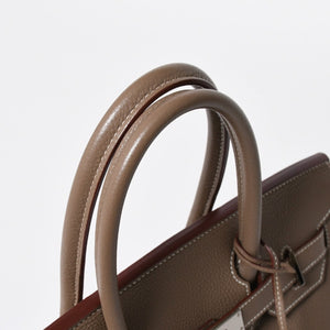 極美品 HERMES エルメス バーキン30 ハンドバッグ トゴ エトゥープ シルバー金具 ◻︎P刻印 中古 4a007753