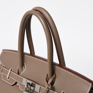 極美品 HERMES エルメス バーキン30 ハンドバッグ トゴ エトゥープ シルバー金具 ◻︎P刻印 中古 4a007753