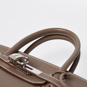 極美品 HERMES エルメス バーキン30 ハンドバッグ トゴ エトゥープ シルバー金具 ◻︎P刻印 中古 4a007753