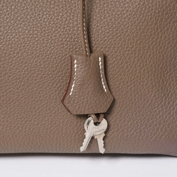 極美品 HERMES エルメス バーキン30 ハンドバッグ トゴ エトゥープ シルバー金具 ◻︎P刻印 中古 4a007753