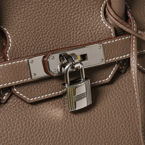 極美品 HERMES エルメス バーキン30 ハンドバッグ トゴ エトゥープ シルバー金具 ◻︎P刻印 中古 4a007753