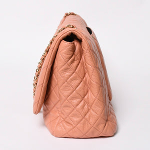 新品同様 CHANEL シャネル ジャンボ マトラッセ XXL ショルダーバッグ ピンク系 チェーンショルダー デカマト 中古 4a008682