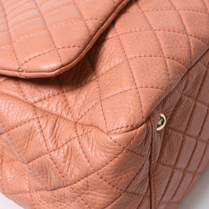 新品同様 CHANEL シャネル ジャンボ マトラッセ XXL ショルダーバッグ ピンク系 チェーンショルダー デカマト 中古 4a008682