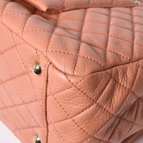 新品同様 CHANEL シャネル ジャンボ マトラッセ XXL ショルダーバッグ ピンク系 チェーンショルダー デカマト 中古 4a008682