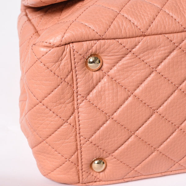 新品同様 CHANEL シャネル ジャンボ マトラッセ XXL ショルダーバッグ ピンク系 チェーンショルダー デカマト 中古 4a008682